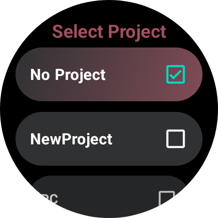 Select project manually