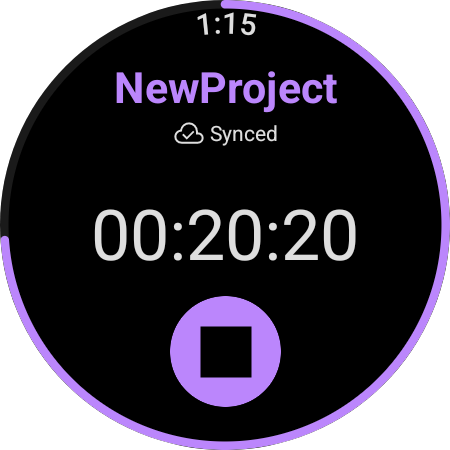 Tracking with goal progress ring